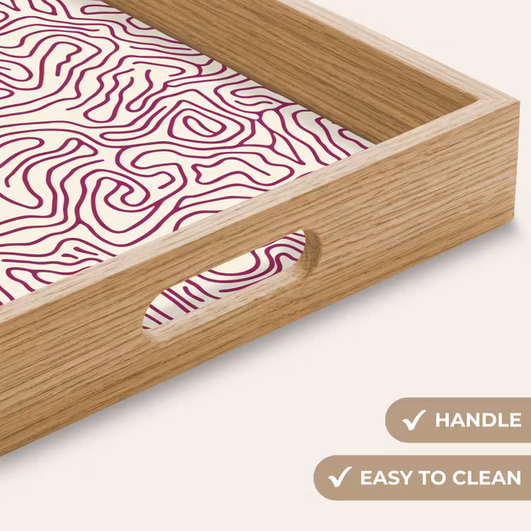 Tray - Winding line - Magenta - Cream — 9