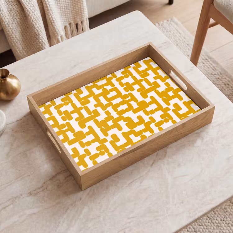 Tray - Yellow - Beige - Pattern — 2