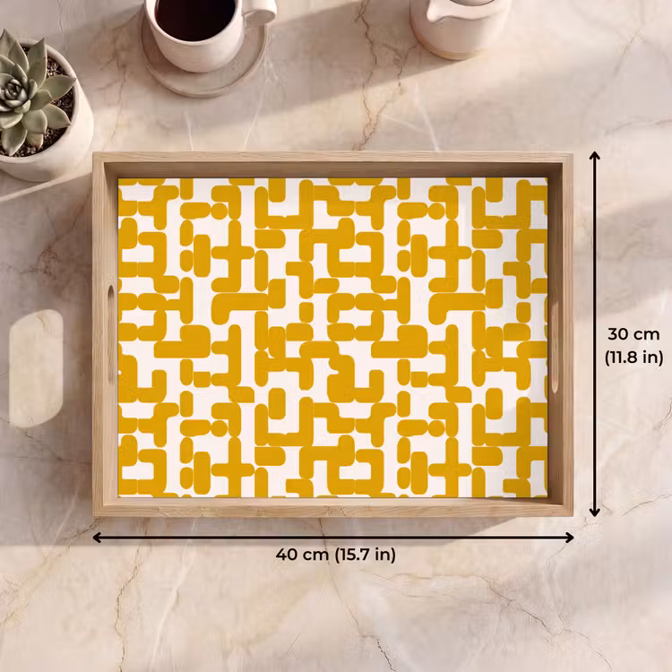 Tray - Yellow - Beige - Pattern — 7