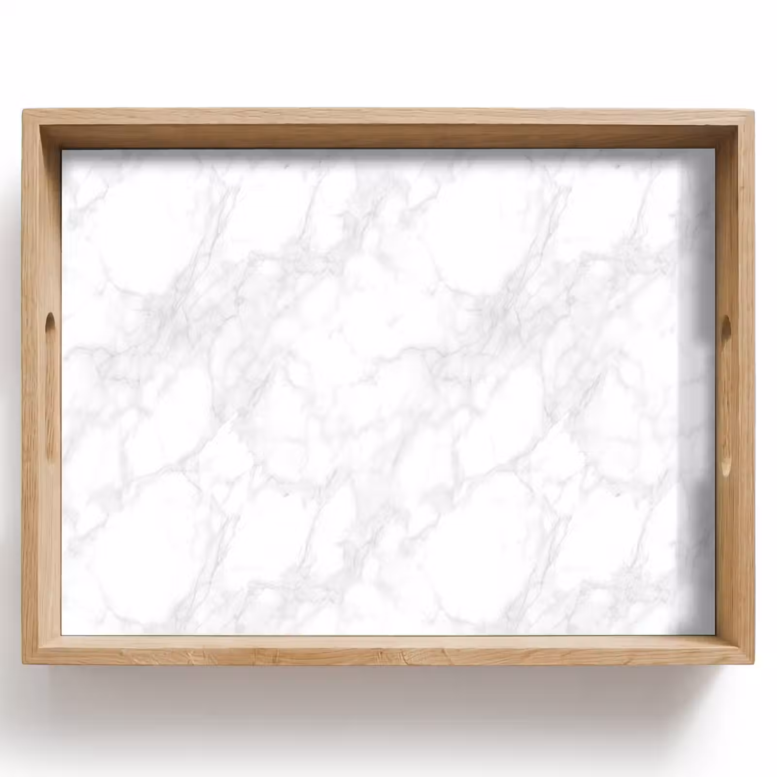Tray - Minimalist - White - Gray veins — 1