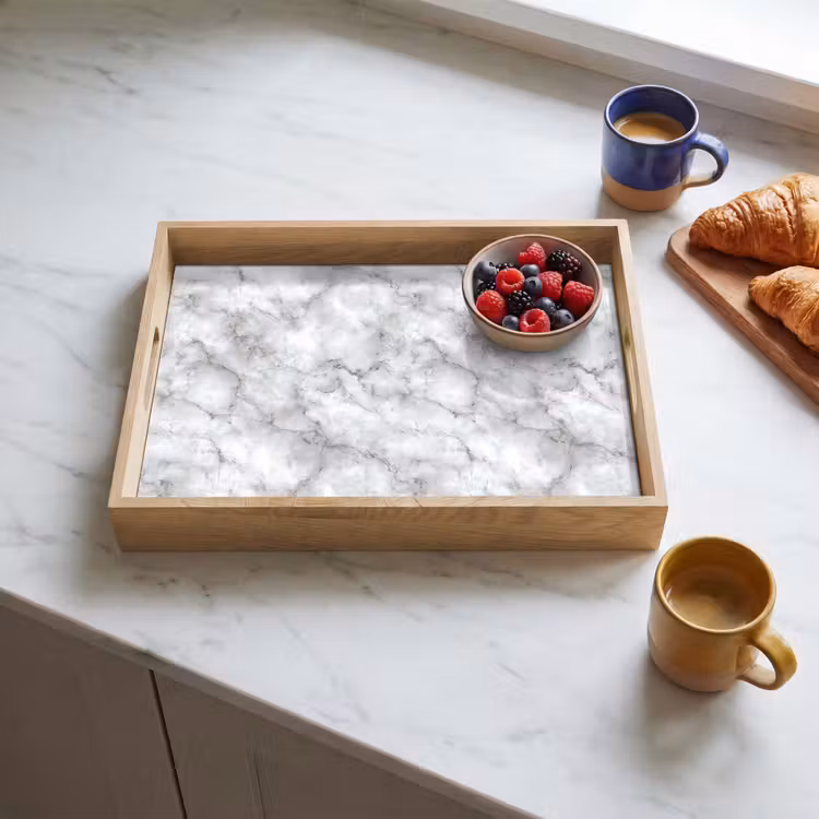 Tray - Gray - Marble - Classic - Veins — 3