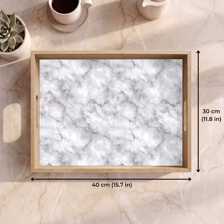Tray - Gray - Marble - Classic - Veins — 7