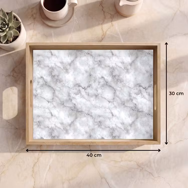 Tray - Gray - Marble - Classic - Veins — 8