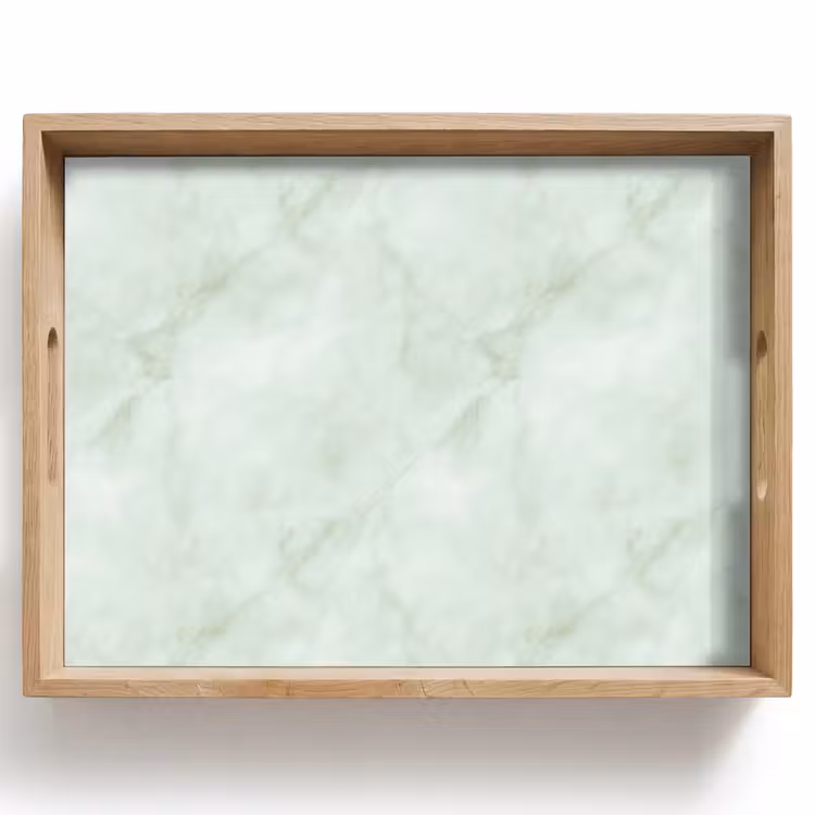 Tray - Green - Marble - Flowing veins — 1