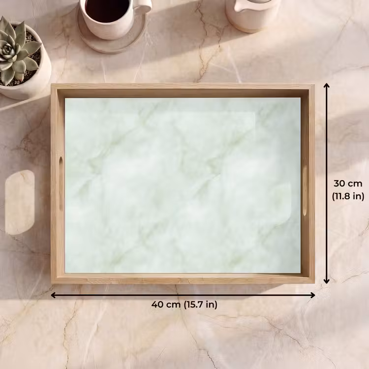 Tray - Green - Marble - Flowing veins — 7