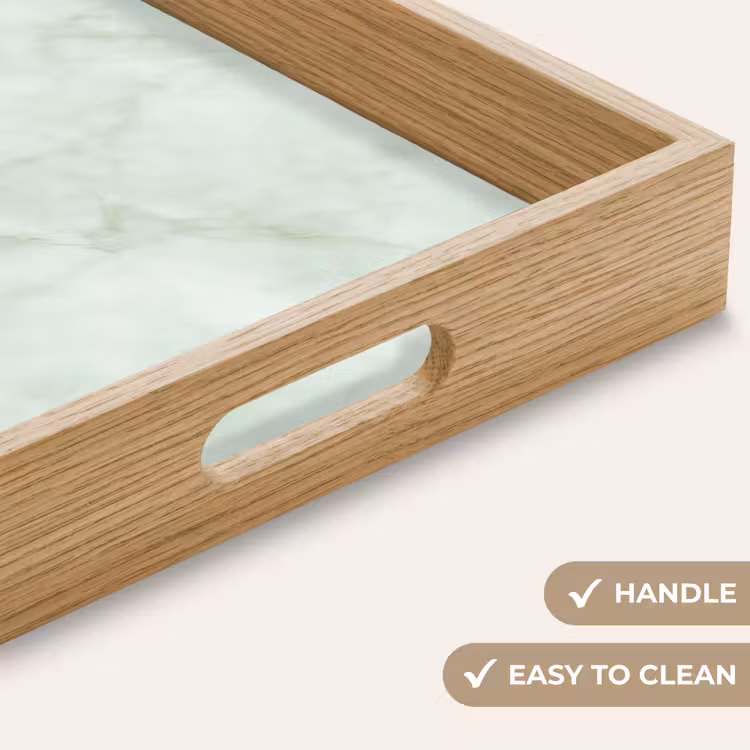 Tray - Green - Marble - Flowing veins — 9