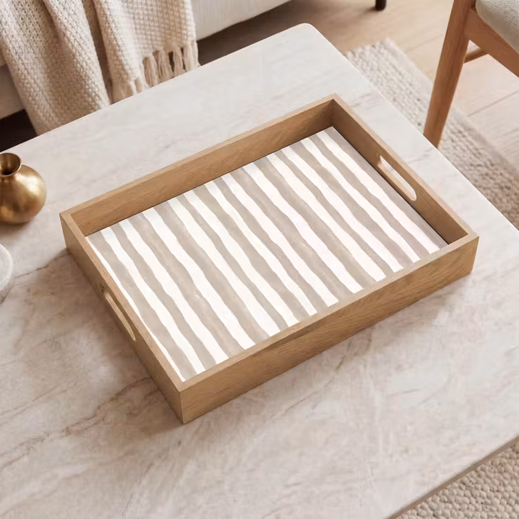 Tray - Minimalist - Stripes - Beige — 2