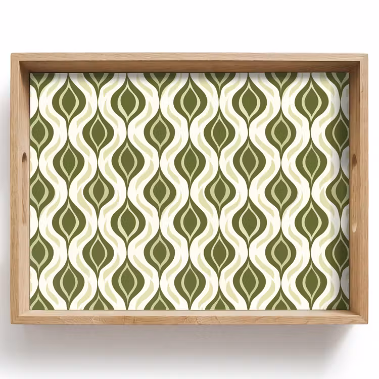 Tray - Pattern - Retro - Green — 1