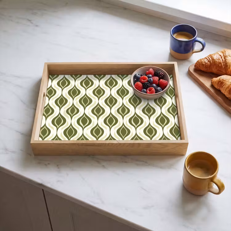 Tray - Pattern - Retro - Green — 3