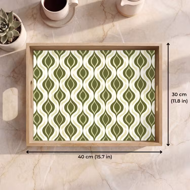 Tray - Pattern - Retro - Green — 7