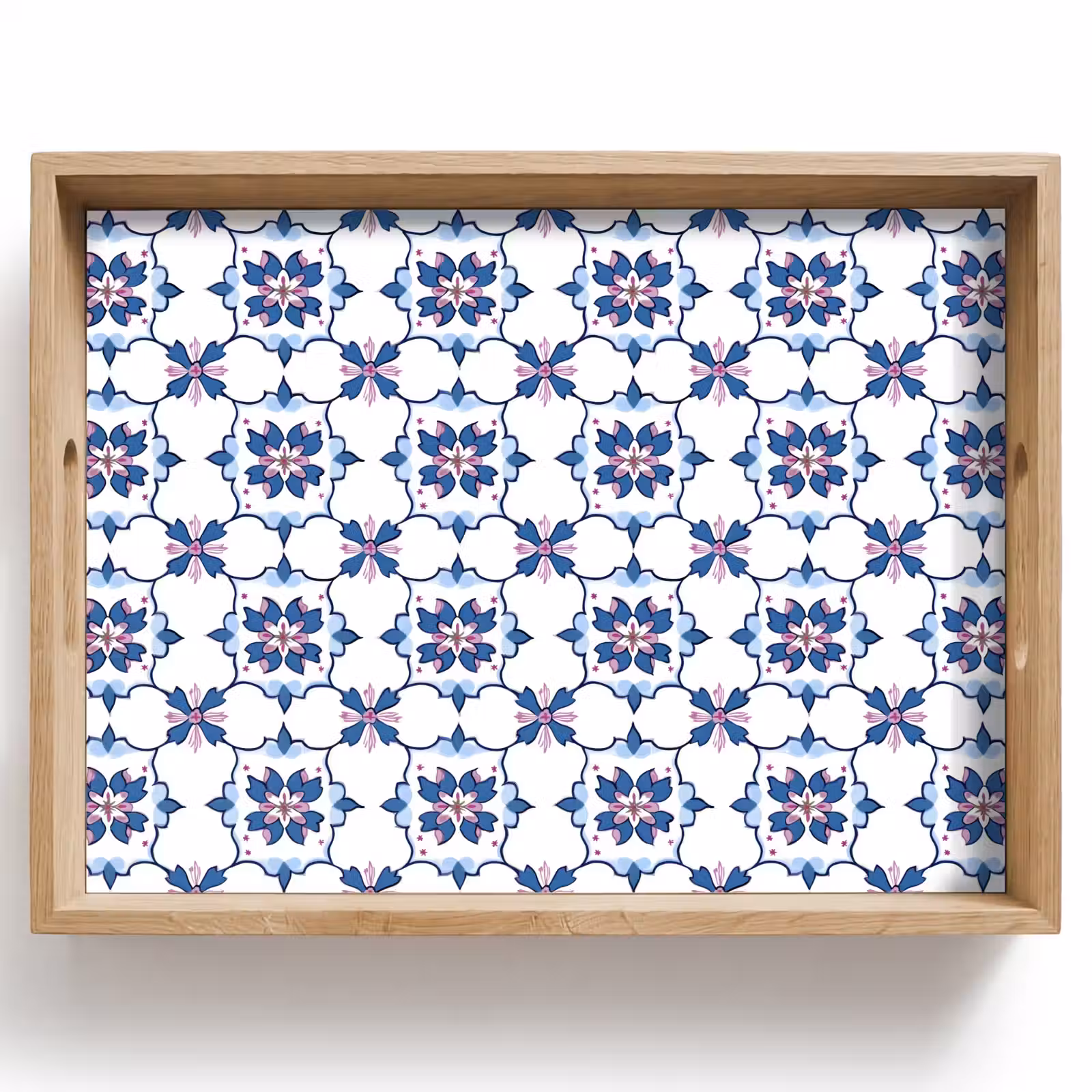 Tray - Modern - Pattern - Blue - Pink — 1