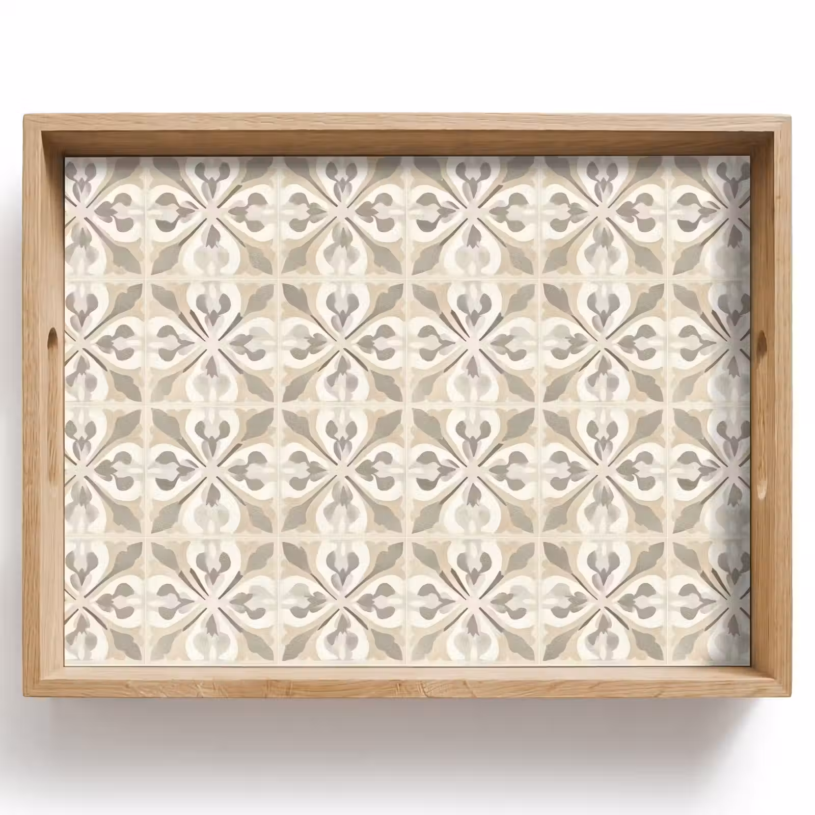 Tray - Tile - Motif - Beige — 1