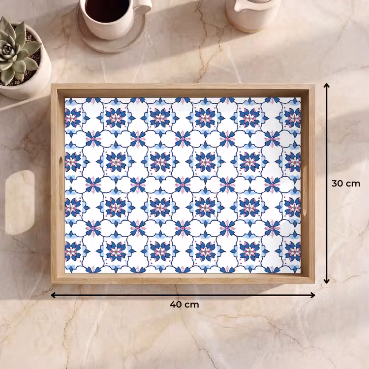 Tray - Modern - Pattern - Blue - Pink — 8