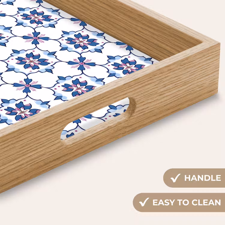 Tray - Modern - Pattern - Blue - Pink — 9