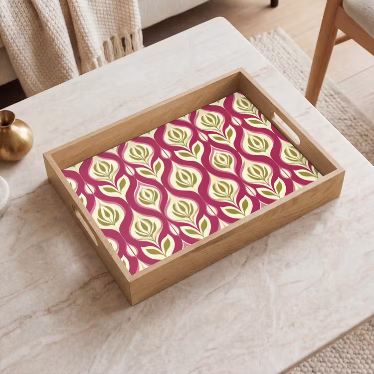 Tray - Retro - Floral - Purple — 2