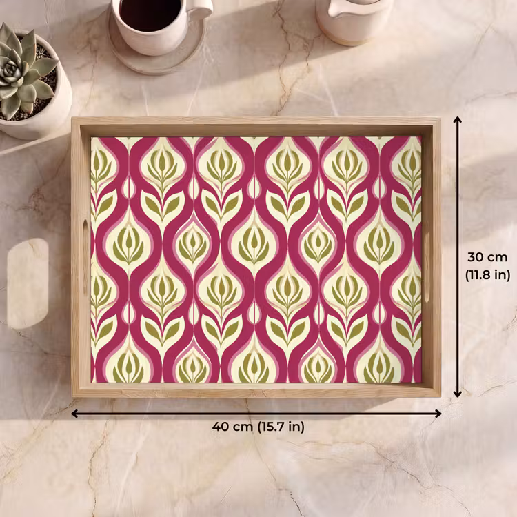 Tray - Retro - Floral - Purple — 7