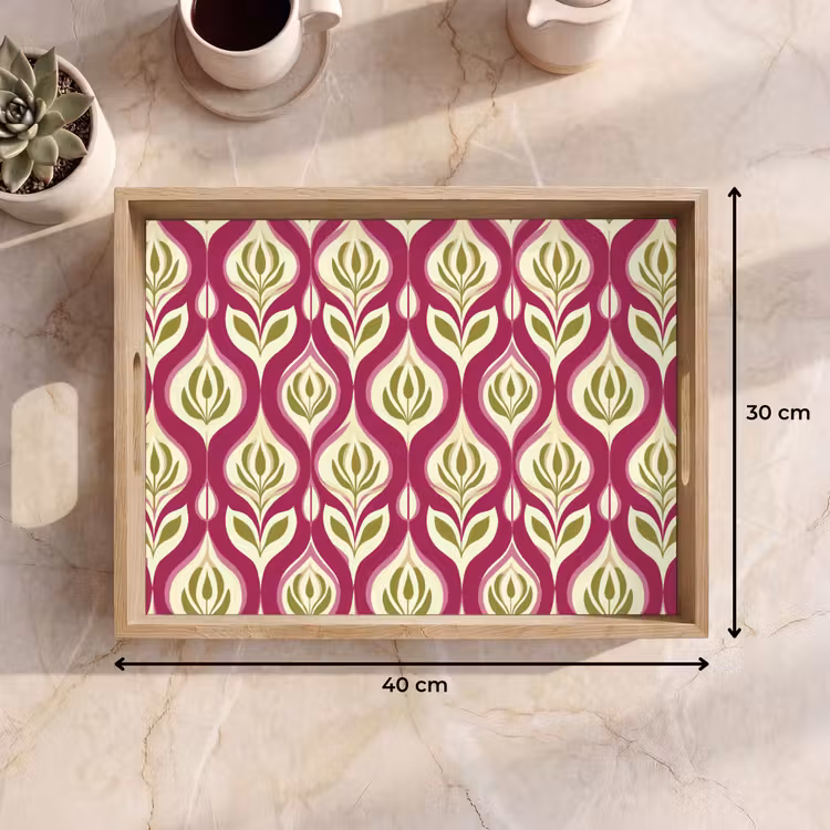 Tray - Retro - Floral - Purple — 8