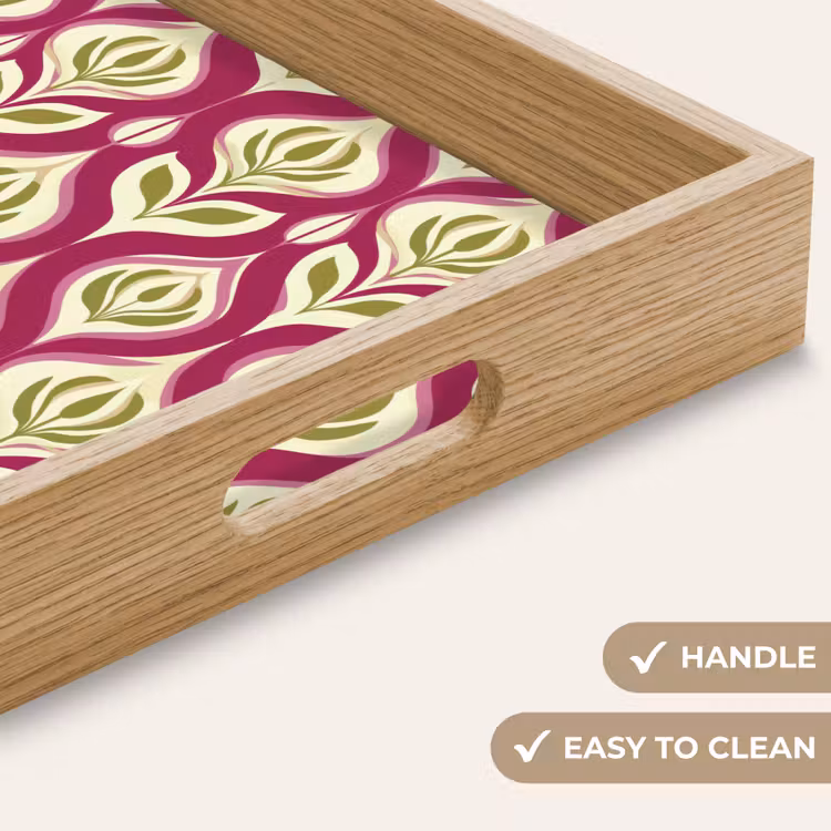 Tray - Retro - Floral - Purple — 9