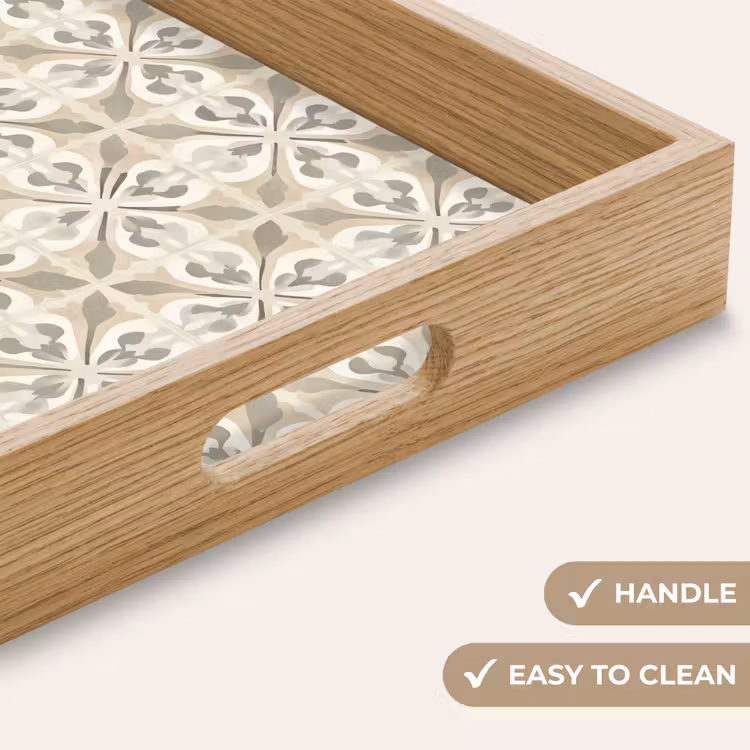 Tray - Tile - Motif - Beige — 9
