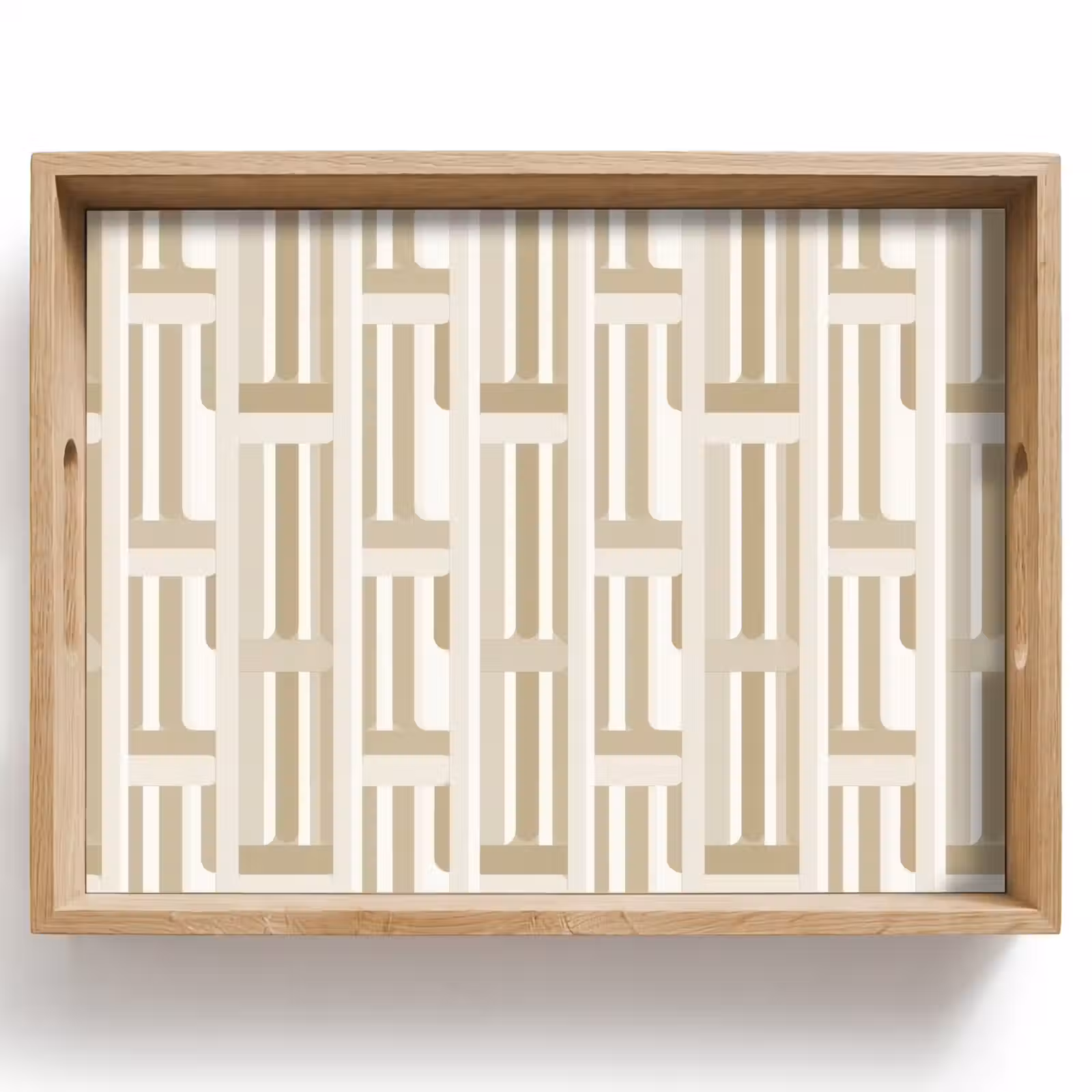 Tray - Modern - Geometric - Beige — 1