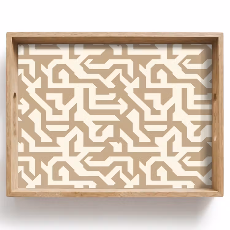 Tray - Modern - Abstract - Beige — 1