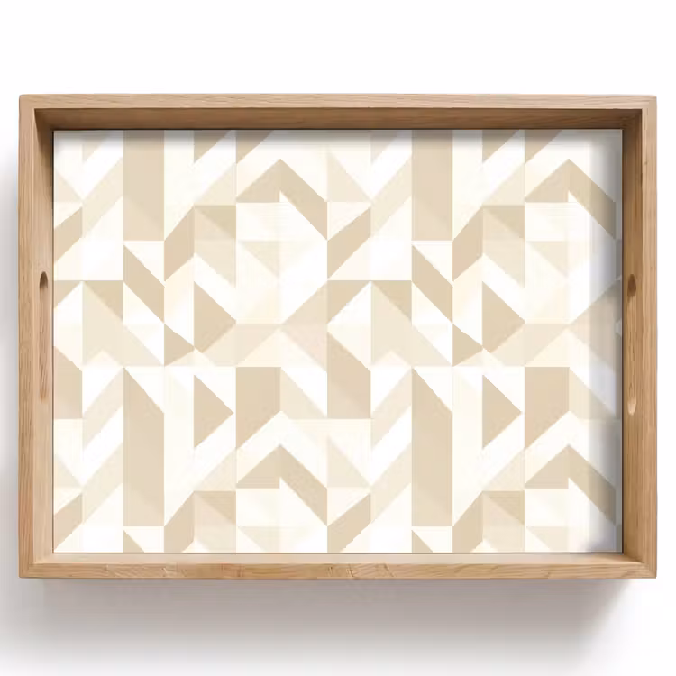 Tray - Modern - Abstract - Beige — 1