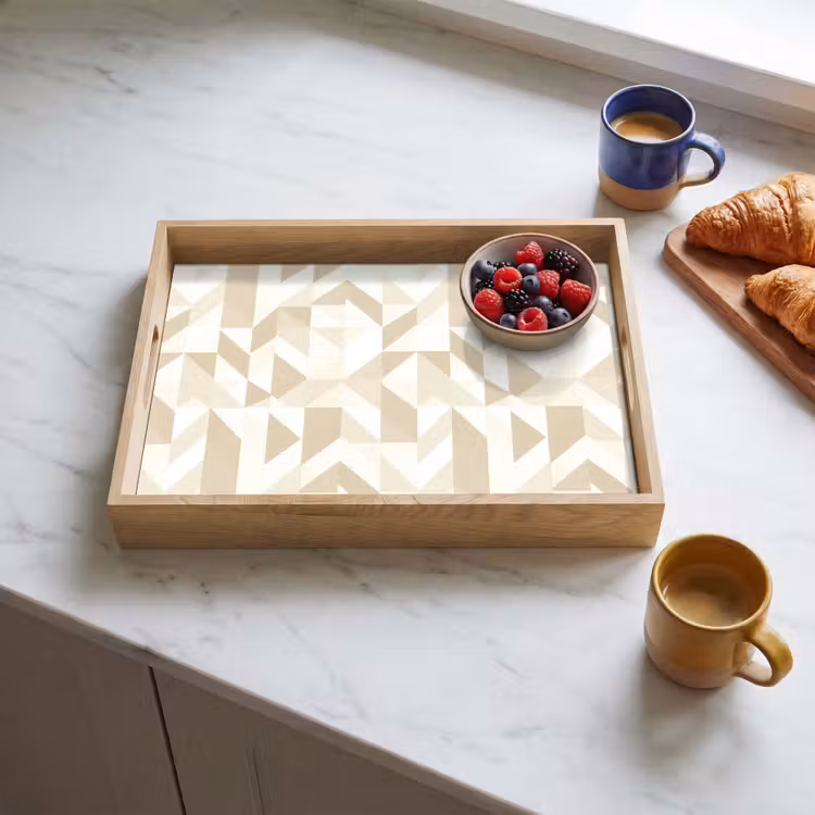 Tray - Modern - Abstract - Beige — 3