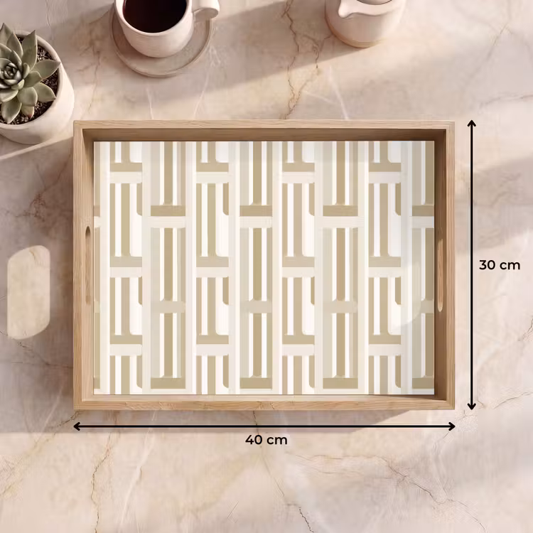 Tray - Modern - Geometric - Beige — 8