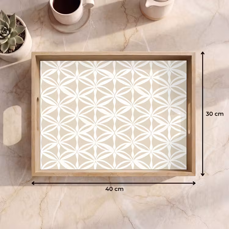 Tray - Motif - Modern - Beige — 8