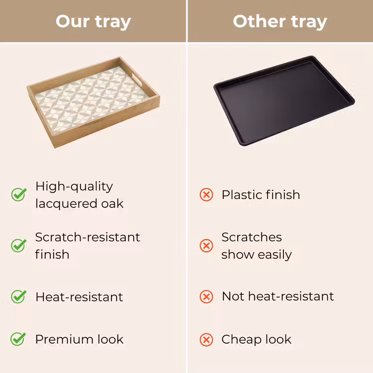 Tray - Pattern - Classic - Beige — 10