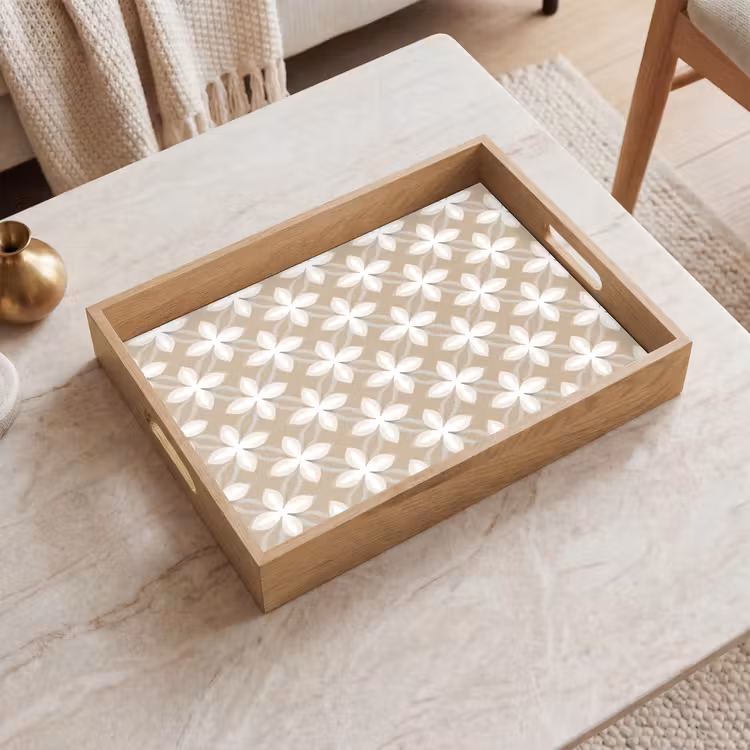 Tray - Pattern - Symmetrical - Beige — 2
