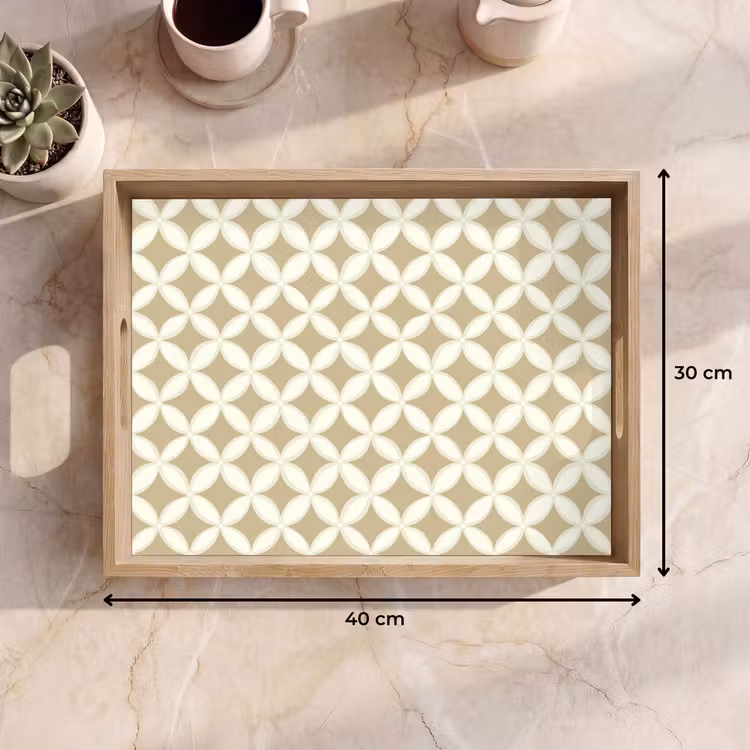 Tray - Symmetrical - Motif - Beige — 8