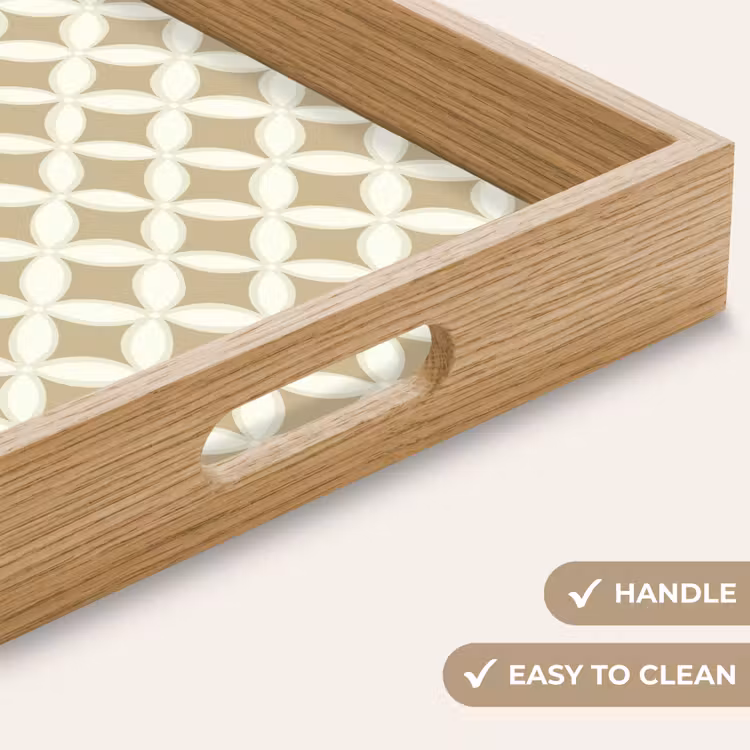 Tray - Symmetrical - Motif - Beige — 9