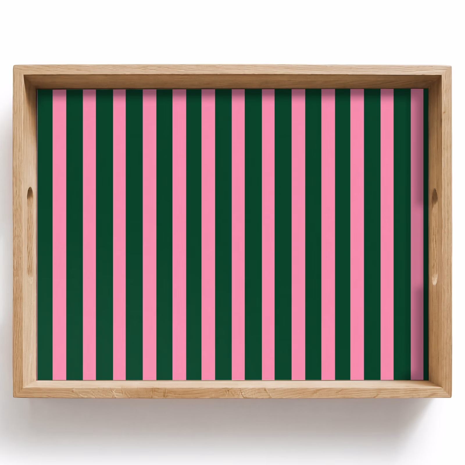 Tray - Vertical stripes - Green - Pink — 1