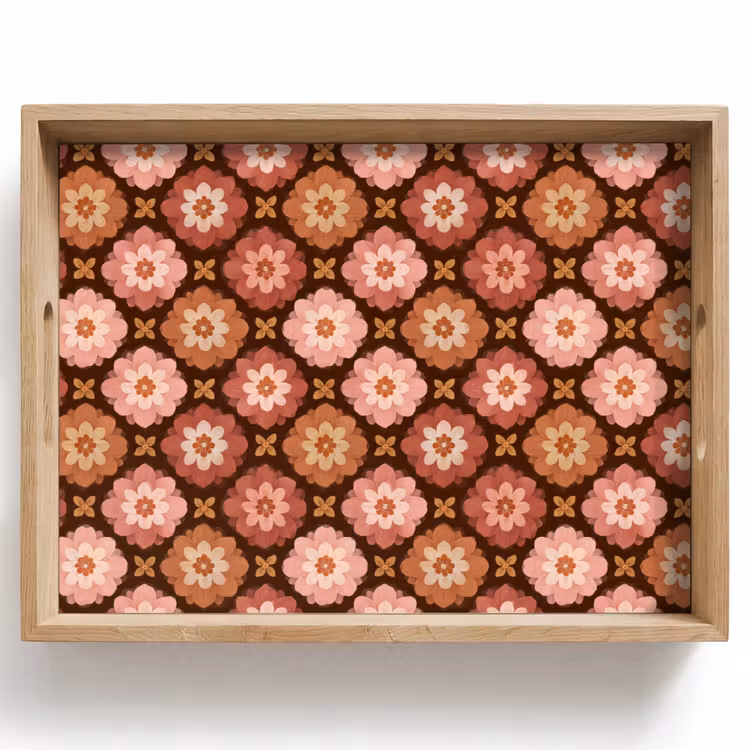 Tray - Geometric - Floral - Colorful — 1