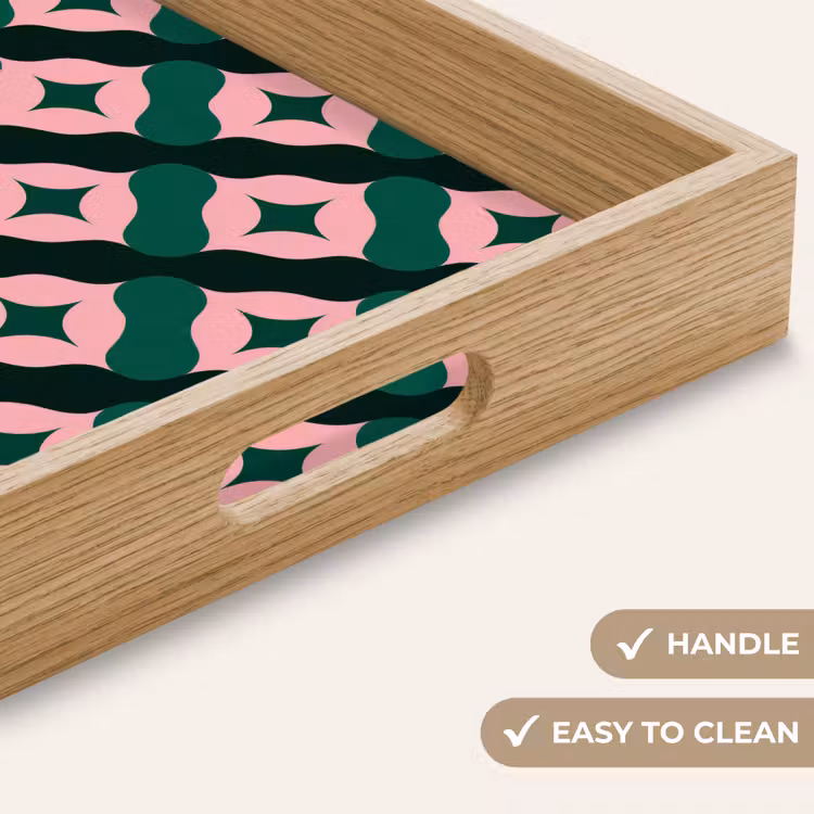 Tray - Green - Pink - Retro - Stars — 9