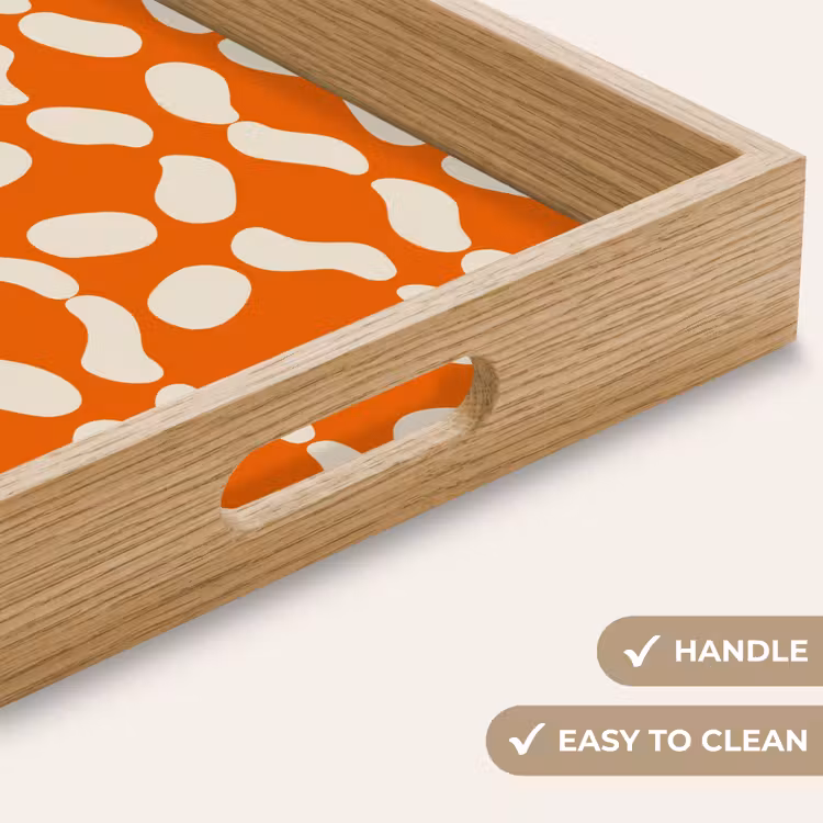 Tray - Orange - Organic shapes - White — 9