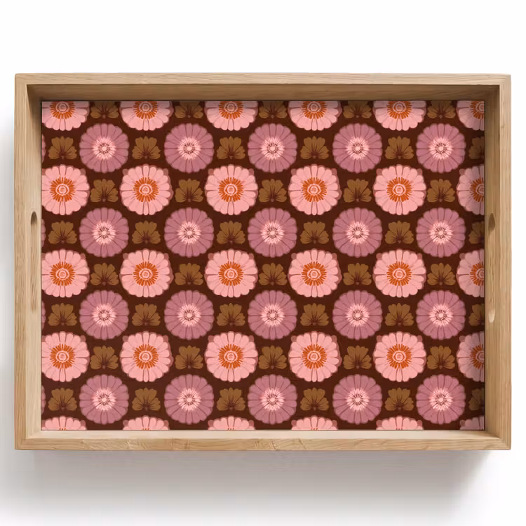 Tray - Retro - Daisy - Pink — 1