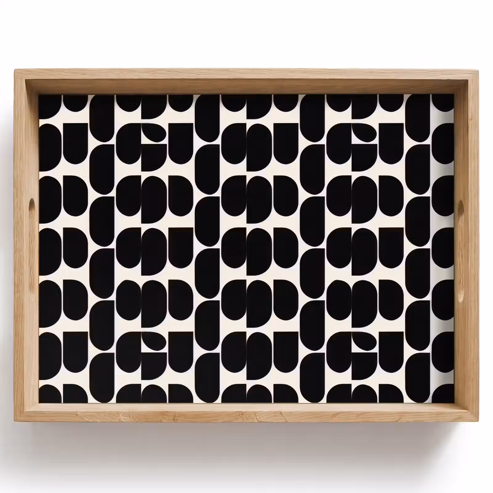 Tray - Modern - Patterned - Black — 1