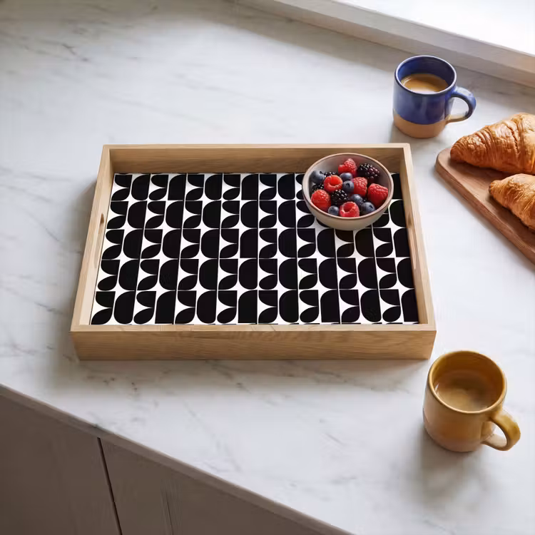 Tray - Modern - Geometric - Black — 3