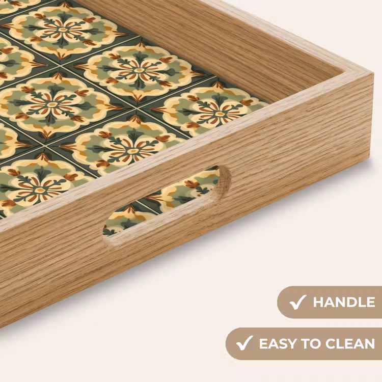 Tray - Ornament - Pattern - Green — 9