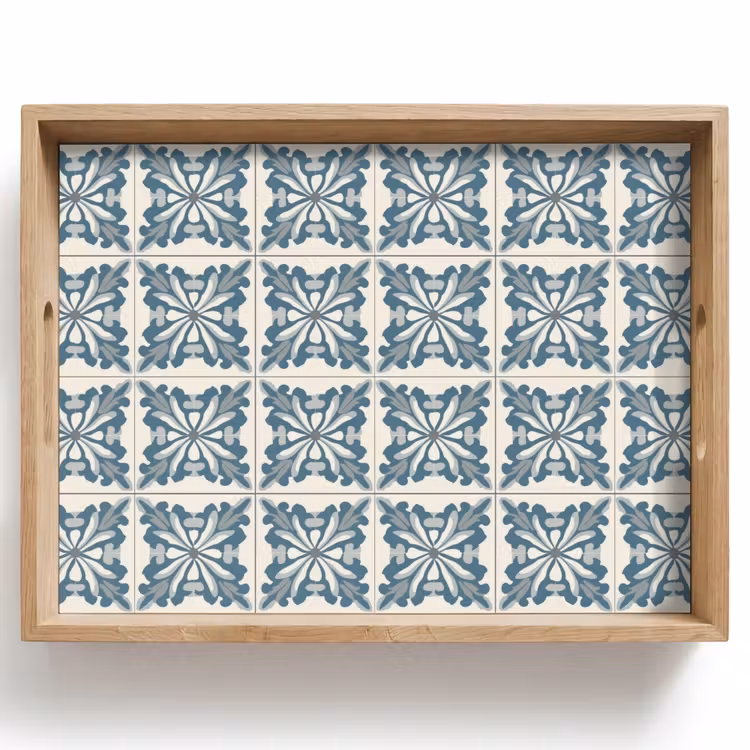 Tray - Pattern - Tile - Blue — 1