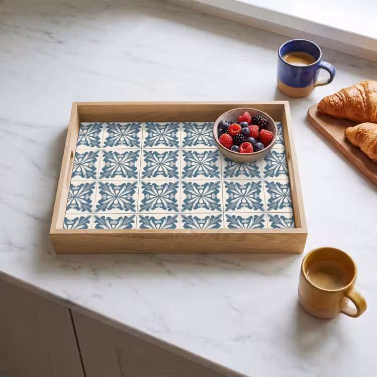 Tray - Pattern - Tile - Blue — 3