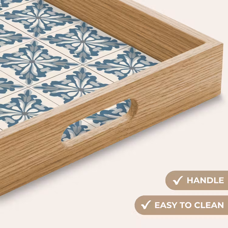 Tray - Pattern - Tile - Blue — 9