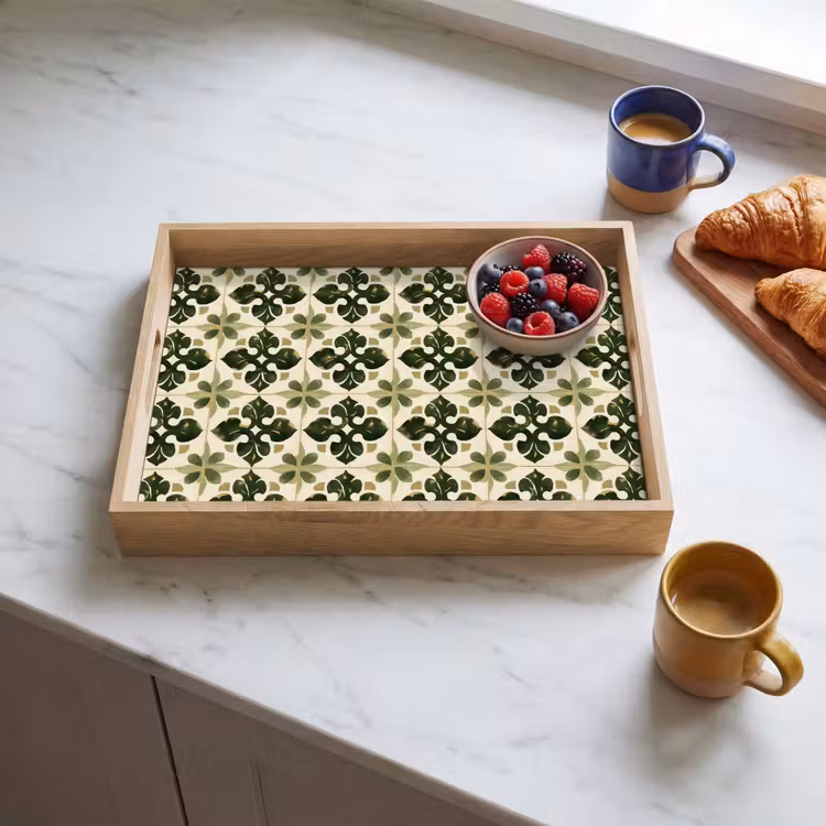 Tray - Pattern - Tile - Green — 3