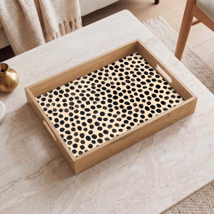 Tray - Polka dots - Pattern - Black — 2