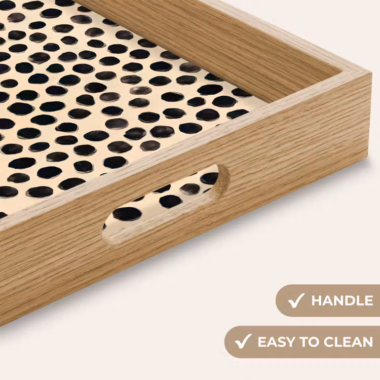 Tray - Polka dots - Pattern - Black — 9