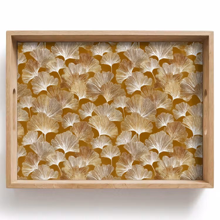 Tray - Ginkgo - Leaves - Gold — 1