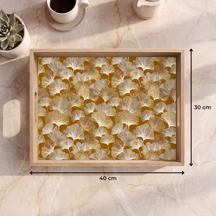 Tray - Ginkgo - Leaves - Gold — 8