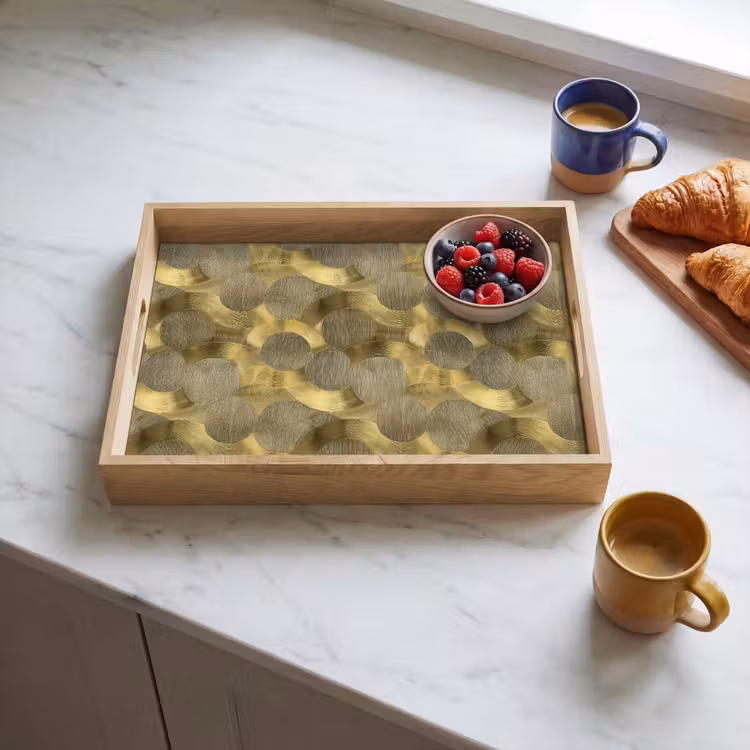 Tray - Modern - Geometric - Gold — 3